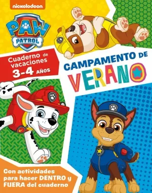 PAW PATROL  PATRULLA CANINA. CUADERNO DE VACACIONES . - CAMPAMENTO DE VERANO (3